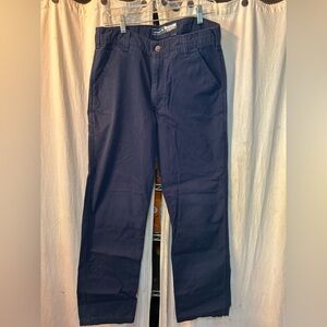 Carhartt Gravel Cotton/Spandex Rugged Flex Rigby Dungaree Pant color Navy